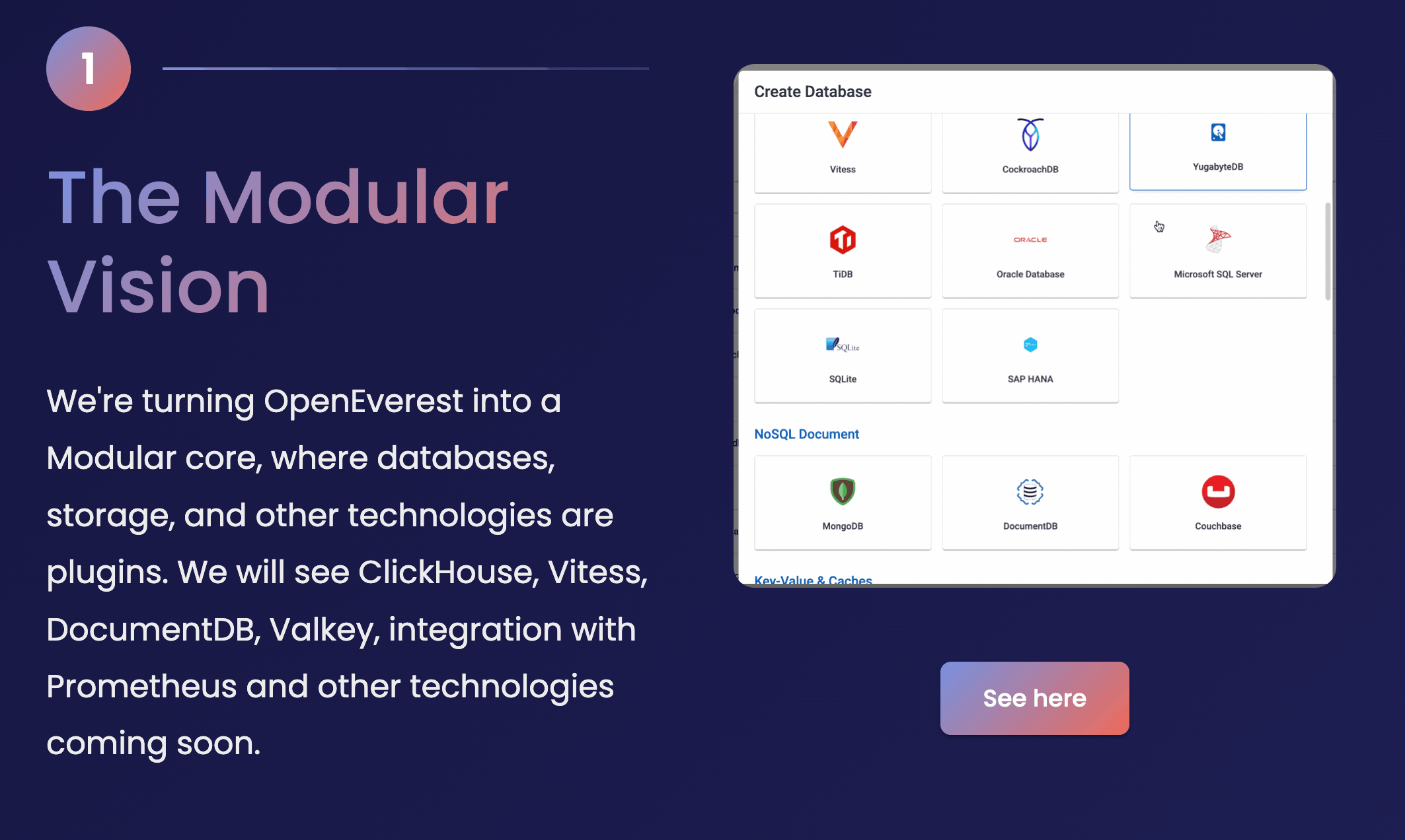 OpenEverest vision is modular