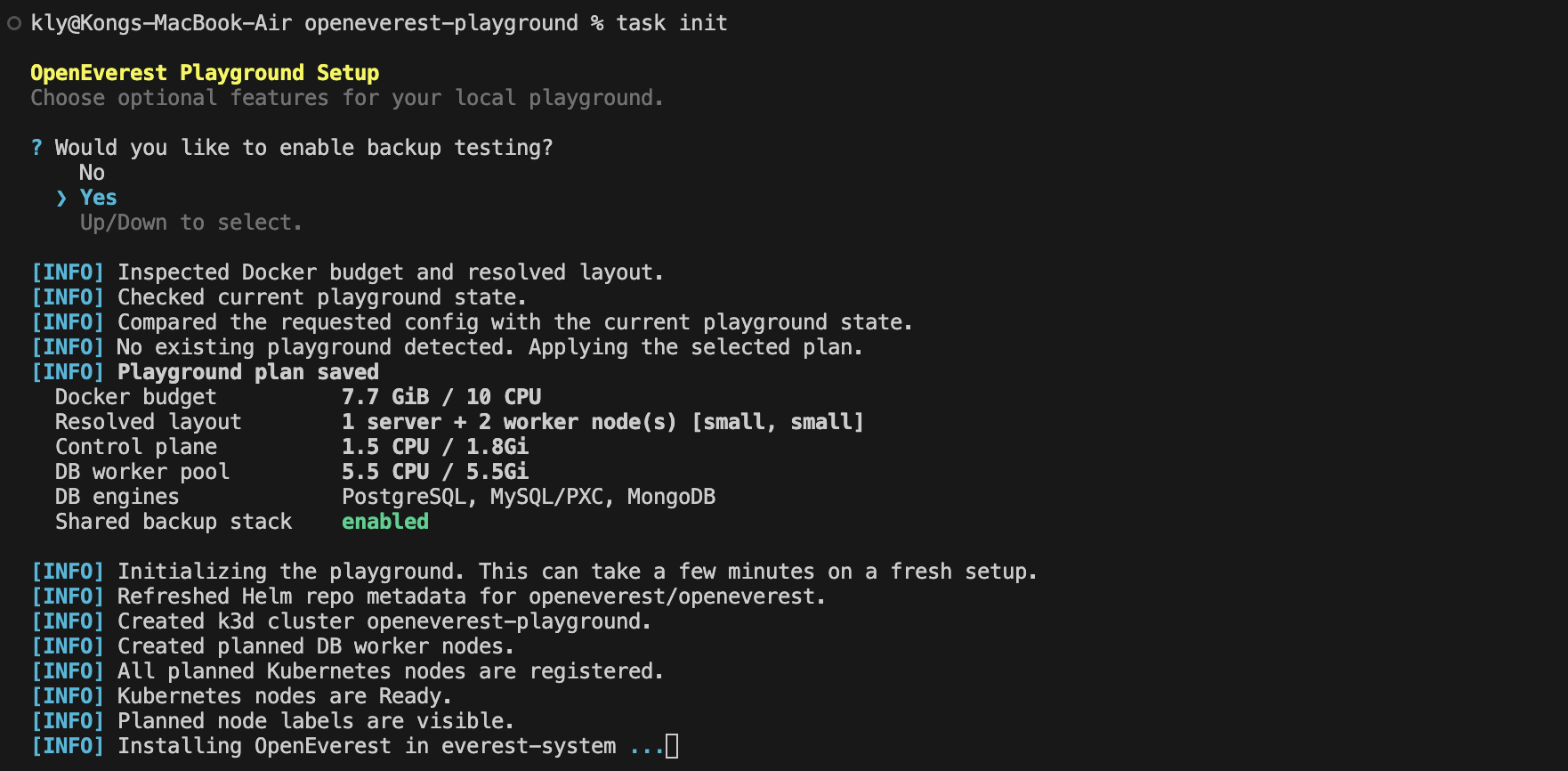 OpenEverest Playground CLI