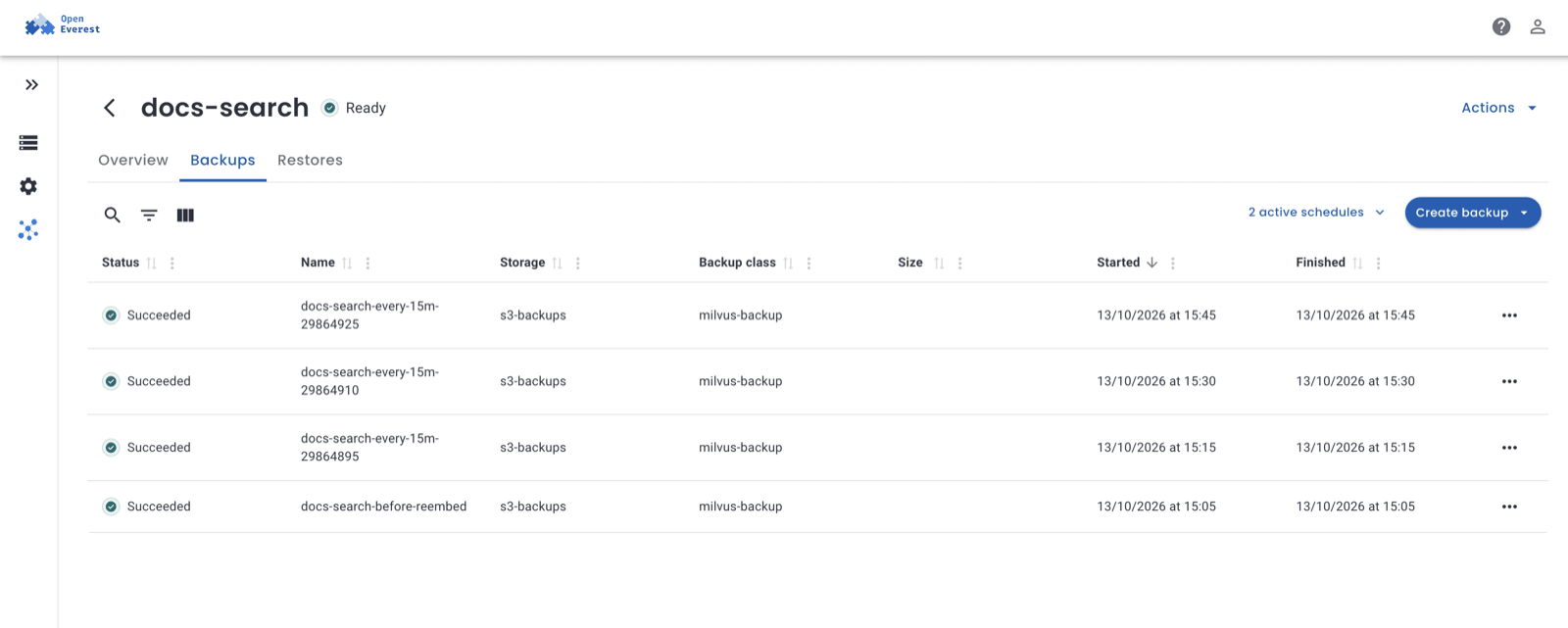 Scheduled Backups