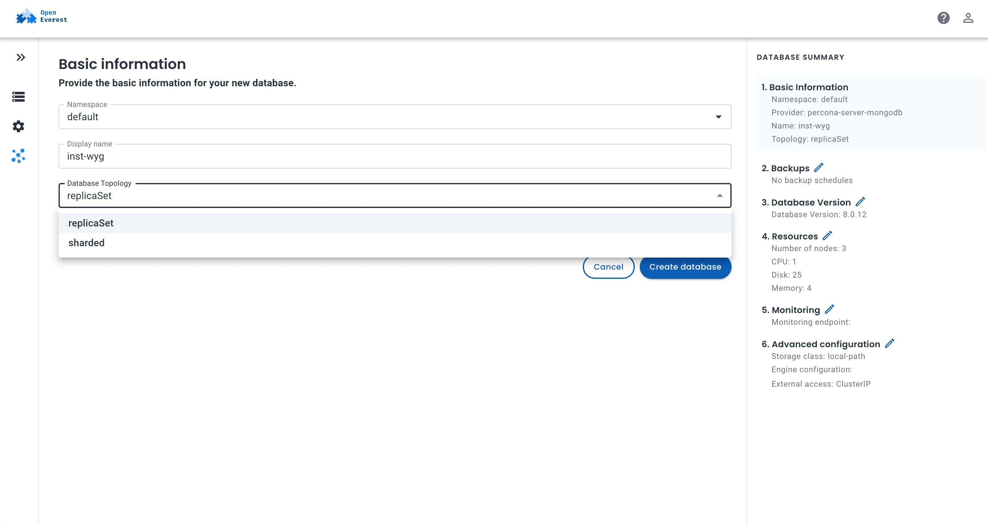 Guided MongoDB Provisioning