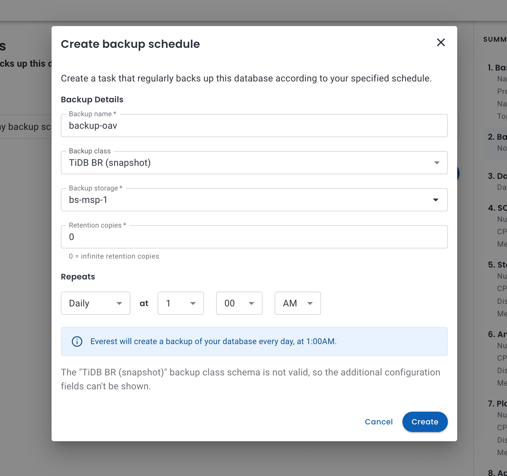Scheduled Backups