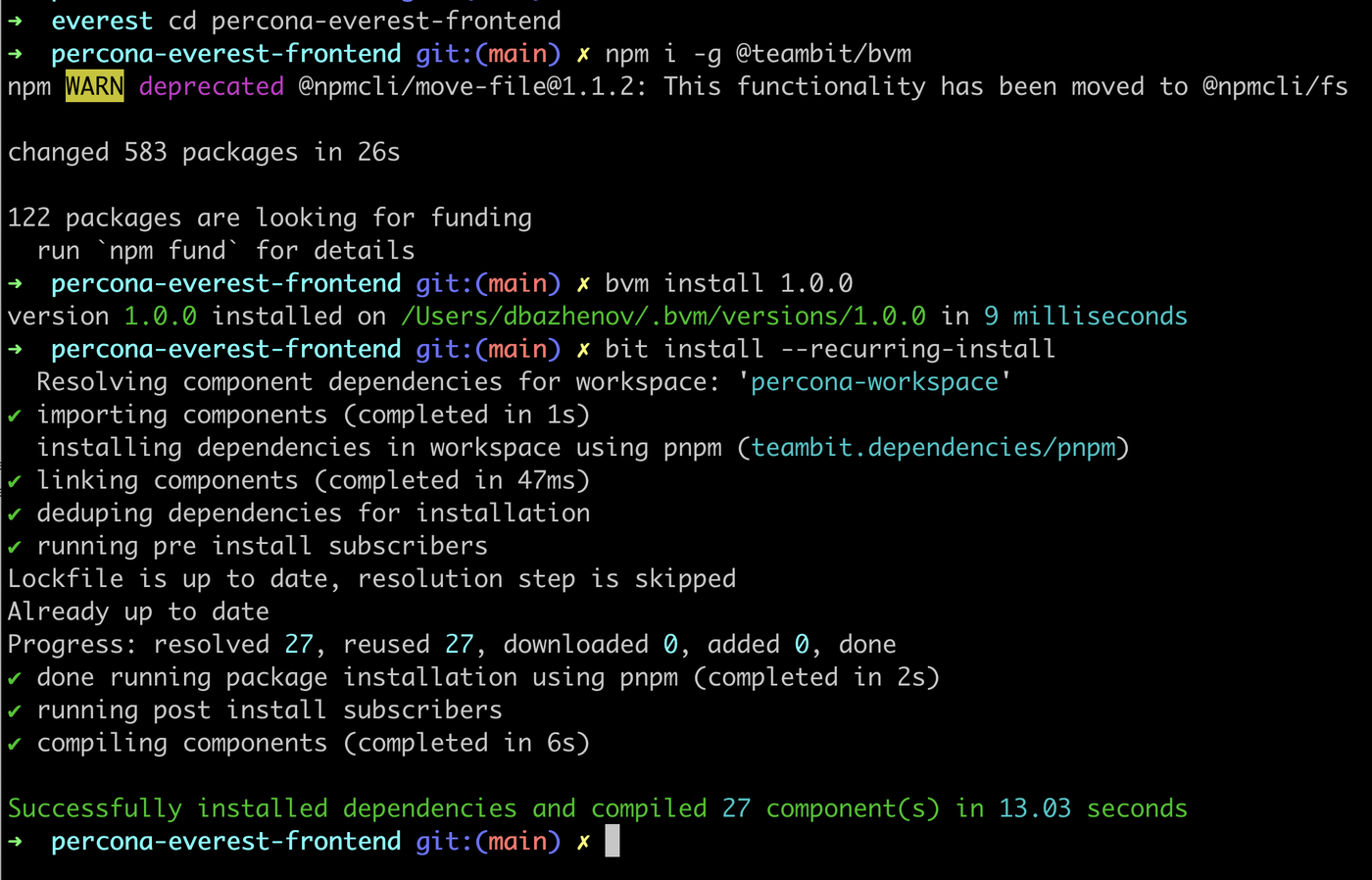 Building and Running Percona Everest from Source Code